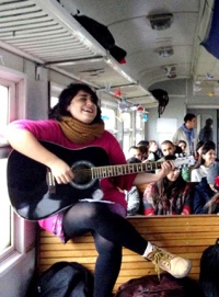 В армянском поезде открыли передвижную галерею